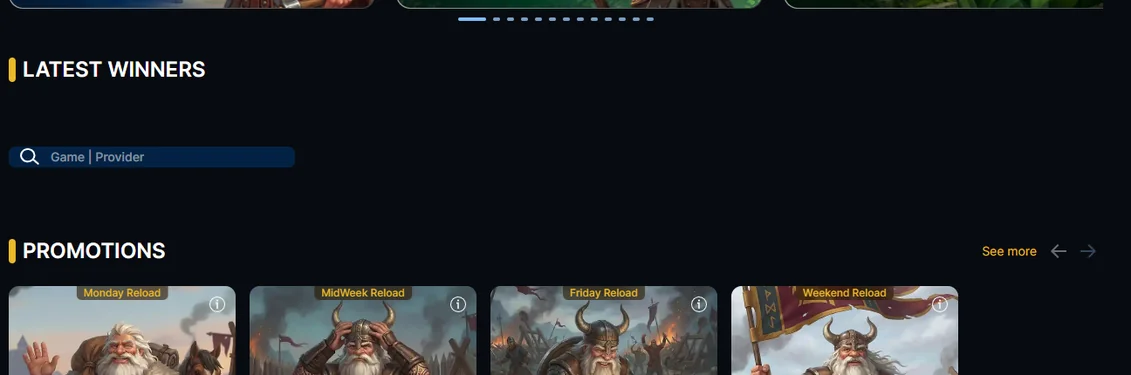 Browse weekly reload promos